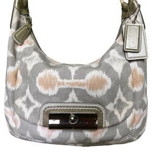 Coach Kristen Hobo Bag Ikat Op Art Print 16936